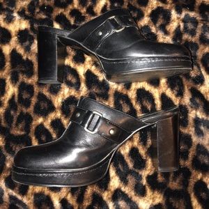 Gianni Bini 4’ Mule Heels - Metal Detail Sz. 6.5